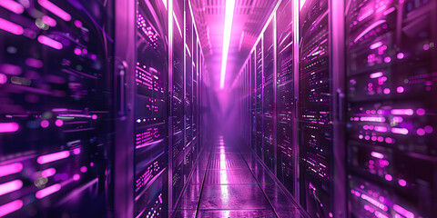 Purple Data Haven: Showing a secure location where hackers store and exchange sensitive information away from prying eyes.