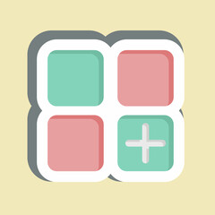 Sticker App. related to Button Download symbol. simple design illustration