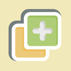 Obraz premium Sticker Copy. related to Button Download symbol. simple design illustration