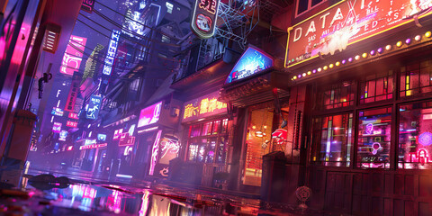 Cybernetic Nightclub District: Featuring a district filled with nightclubs and bars catering to a cybernetically enhanced clientele