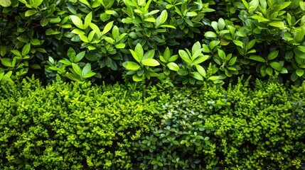 Green Shrub border plant hedge shrub   - Powered by Adobe
