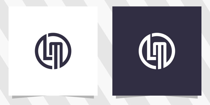 letter lm ml logo design