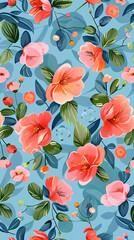 Collection of colorful floral elements in flat color. Set of spring and summer wild flowers, plants, branches, leaves and herb.