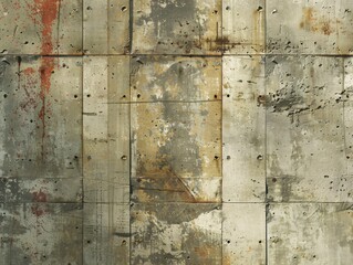 Concrete wall texture. Aged concrete wall showing varied textures and stains with subtle colors.