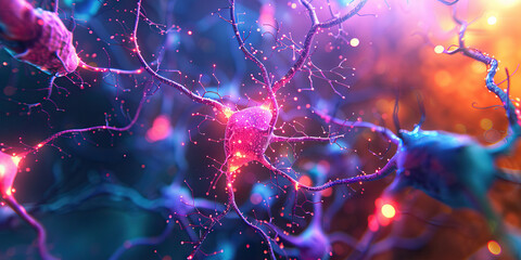 Neural Network Navigator: A spiraling, adaptable array of neurons and synapses, weaving in a pattern of vivid hues