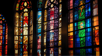 Church stained glass aesthetics background