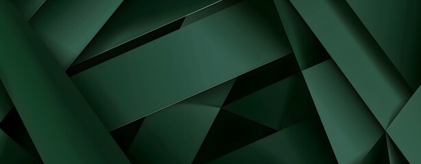 Obraz premium Abstract Dark Green Background with Geometric Shapes
