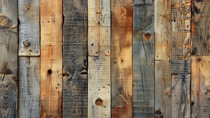 Rustic wooden planks arranged vertically create a textured and warm background, perfect for design inspiration and creative projects.