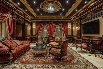 Fototapeta premium Classical Basement Interior