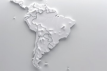 a white map of the world on a grey background