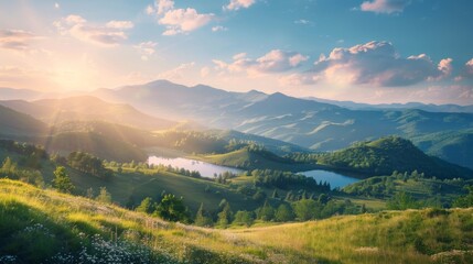 A scenic wallpaper on a desktop computer encouraging users to disconnect from technology and focus on the beauty of the world around them.