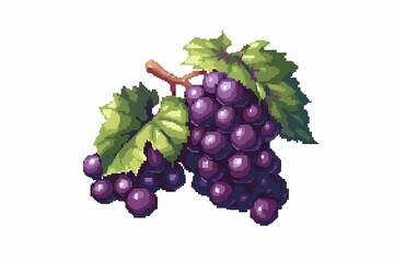 pixel art, strawberry fruit illustration