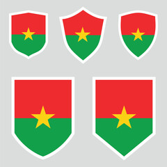 Burkina Faso Set shield frame