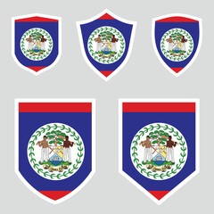 Fototapeta premium Belize Set shield frame