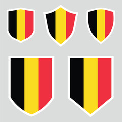 Fototapeta premium Belgium Set shield frame