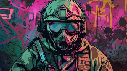  Armed forces, Declaration Signers, next-gen drawing method, graffiti street art, 4k
