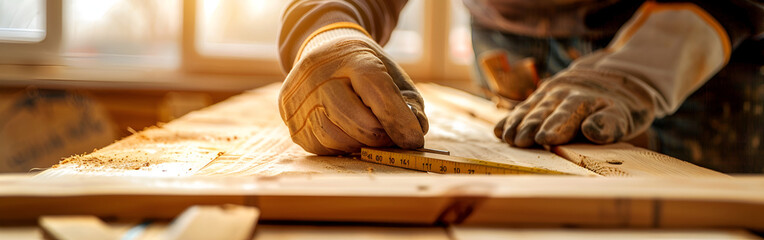 Carpenter working on woodworking machines in carpentry shop carpentry tips with sunlight background

