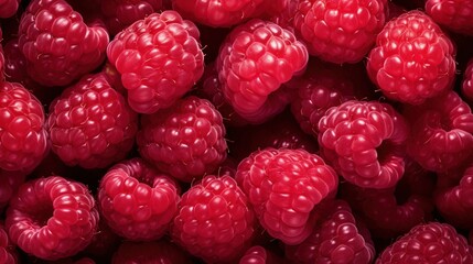 Fresh and sweet raspberries background. Raspberries Closeup Summer Fruit Background. Collection of fresh red raspberries.