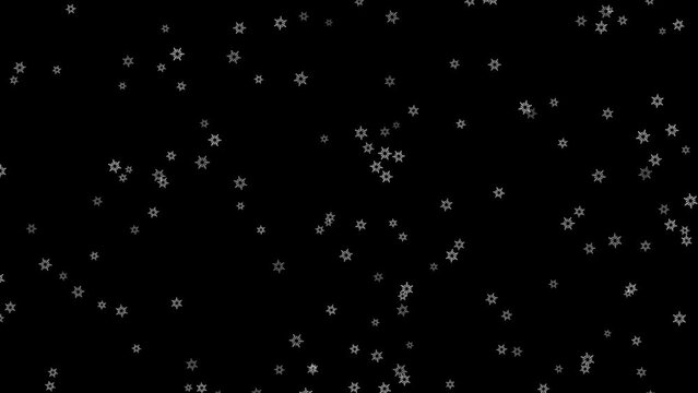 Falling flakes animation for christmas background
