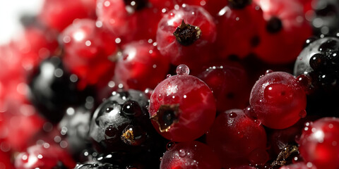 Glossy Red: A Currants Closeup