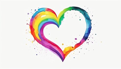 Watercolor Rainbow Heart: A Versatile Design Resource for All Your Needs 