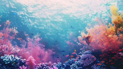 Reef awareness day background concept with copy space area for text. World Oceans Day and World Water Day. Beautiful sea background