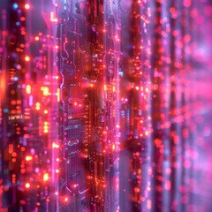 Obraz premium An abstract technology concept backdrop, cyber security, data protection against hackers. 