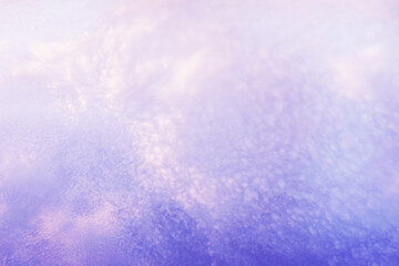Blue purple pink lilac lavender white background. The sky above fluffy clouds. Air sea water. Pastel soft pale delicate delicate light color. Gradient. Evening sunset. Abstract. For design.