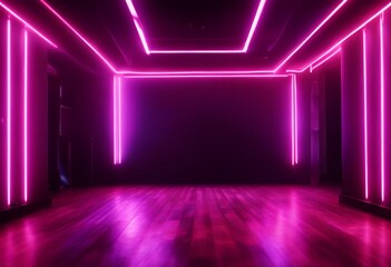 spacious lights floor vibrant space empty background dance template neon copy nightclub lit laser digital electric smoke abstract