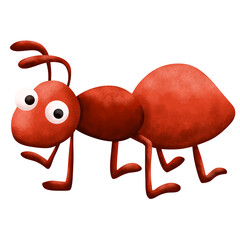 Ant cute watercolor insect