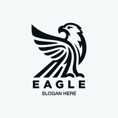 simple logo eagle vector illustration