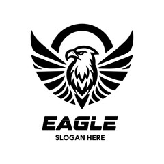 simple logo eagle vector illustration