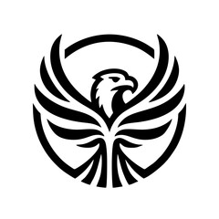 simple logo eagle vector illustration
