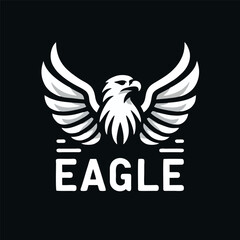 simple logo eagle vector illustration