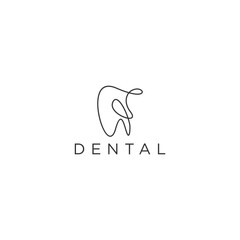 Dental Logo, Elegant Luxury with simple line art.