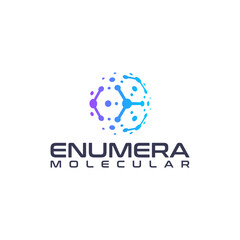 Abstract molecule, technology logo vector design