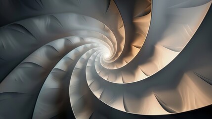 An abstract background featuring a golden ratio spiral in shades of gray
