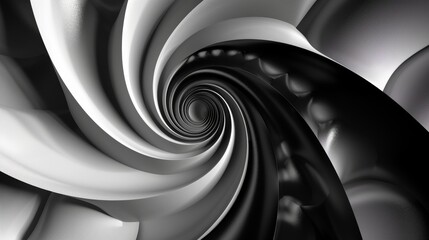 An abstract background featuring a golden ratio spiral in shades of black & white