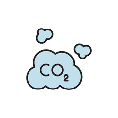 CO2 icon design with white background stock illustration © Graphicsmine