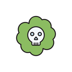 Poison icon design with white background stock illustration