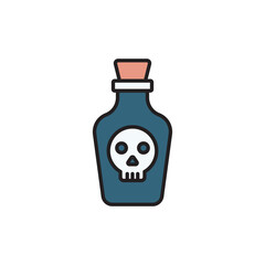 Poison icon design with white background stock illustration