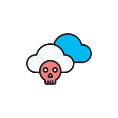 Cloud Storage icon design with white background stock illustration