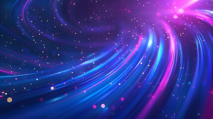 Obraz premium Abstract blue and purple dynamic background. Futuristic vivid neon swirl lines. Light effect.