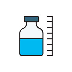 Ink Level icon design with white background stock illustration