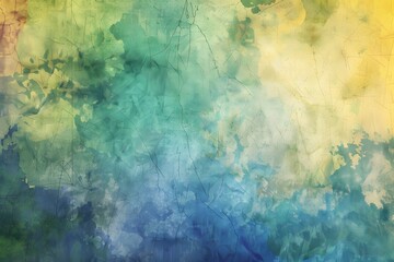 Abstract grunge background with green, blue, and yellow colors