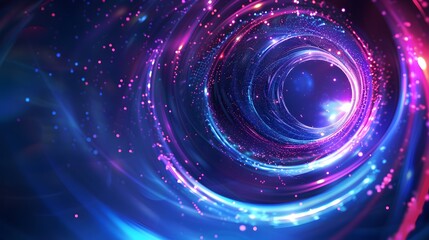 Obraz premium Abstract blue and purple dynamic background. Futuristic vivid neon swirl lines. Light effect.