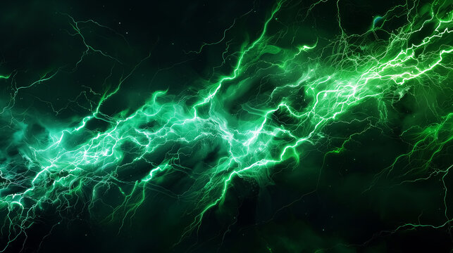 abstract pattern with green lightning, plasma fire spark texture. Wall Art Poster Design for Home Decor, 4K Wallpaper and Background for Computer, Smartphone, Cellphone, Mobile Cell Phone, desktop