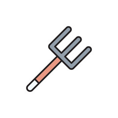 Rake icon design with white background stock illustration