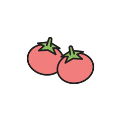 Tomatoes icon design with white background stock illustration