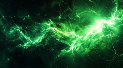 abstract pattern with green lightning, plasma fire spark texture. Wall Art Poster Design for Home Decor, 4K Wallpaper and Background for Computer, Smartphone, Cellphone, Mobile Cell Phone, desktop